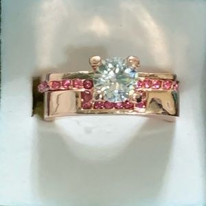 Rose gold 2 piece ring set